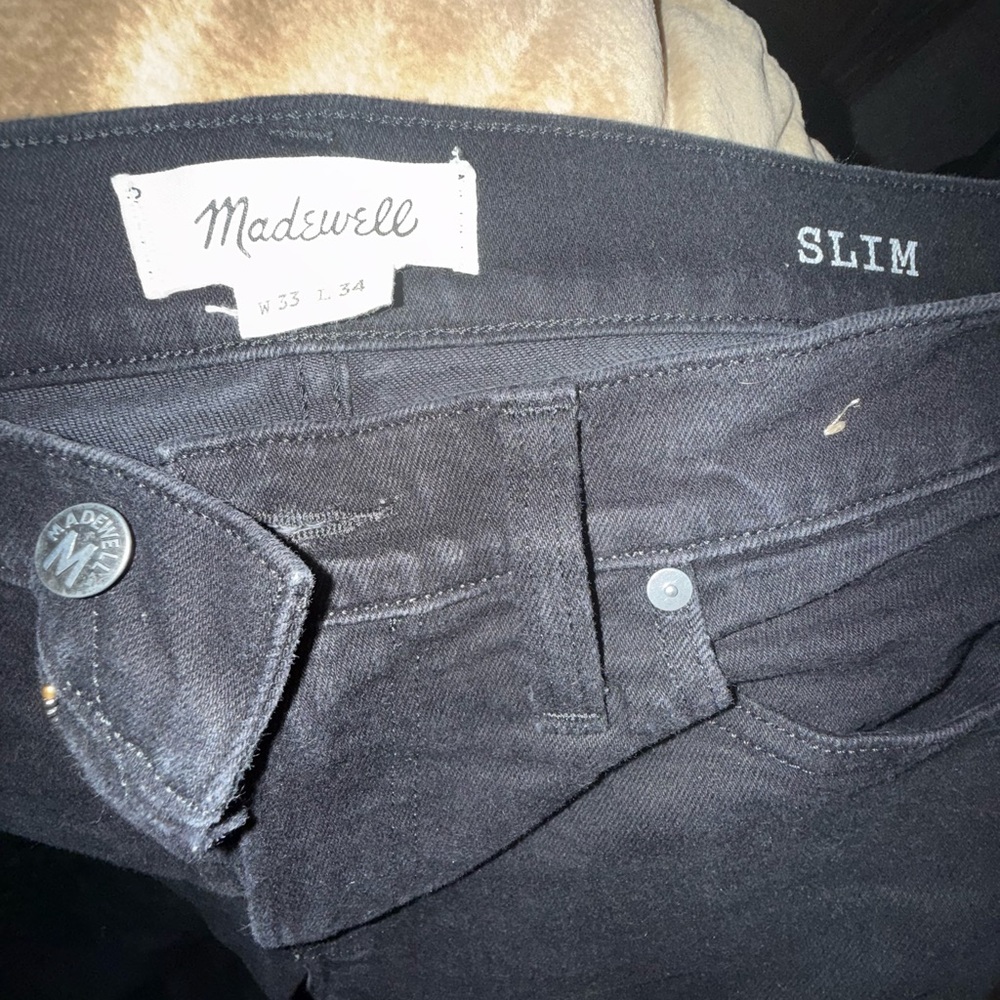 Madewell Slim Fit Charcoal Jeans